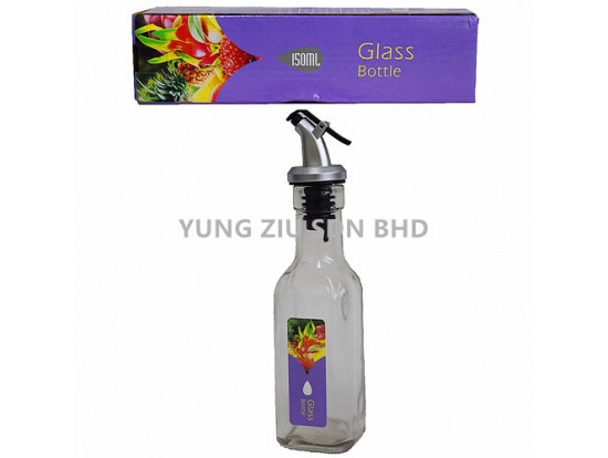 Y-150F#150ML GLASS SQUARE OIL BOTTLE